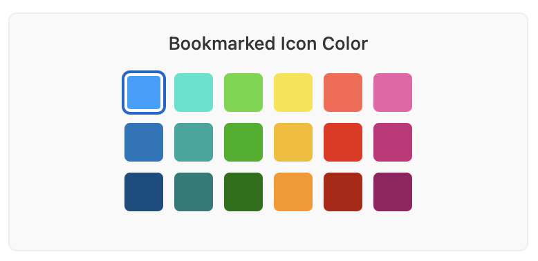 Color customization options
